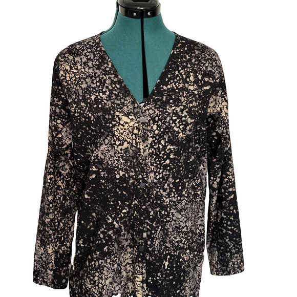 LULULEMON LAB Revera Duster Dress Jacket Black Multi Medium W3DUNS - Picture 2 of 8